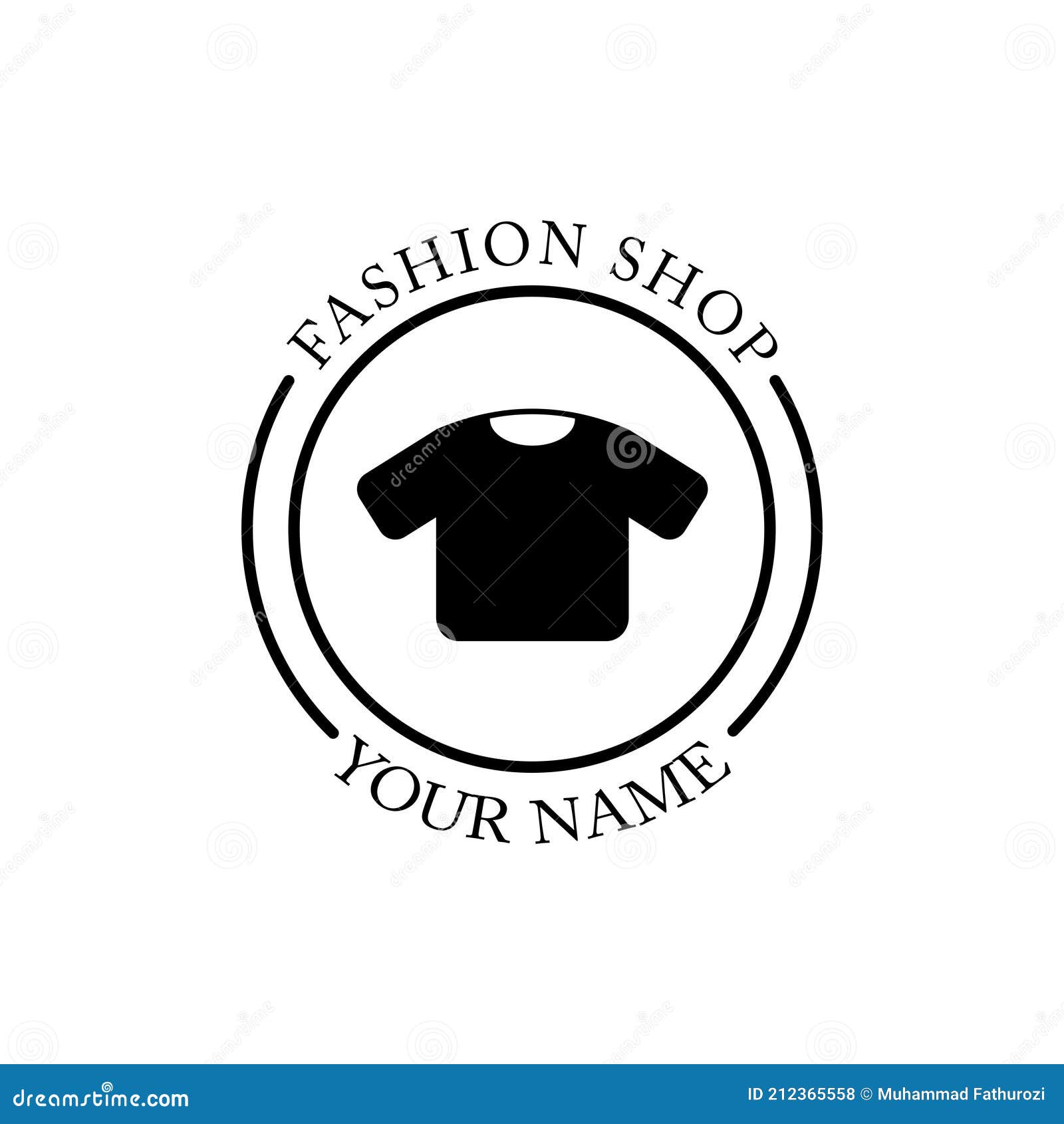 Logo Para Tienda De Ropa. Estilo De Diseño Circular. Stock de ilustración -  Ilustración de camisa, icono: 212365558