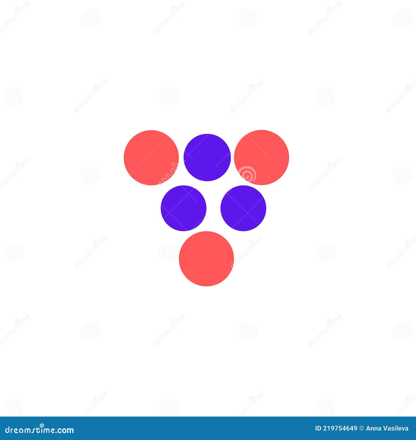 The logo is red and blue. stock illustration. Illustration of drinks 219754649