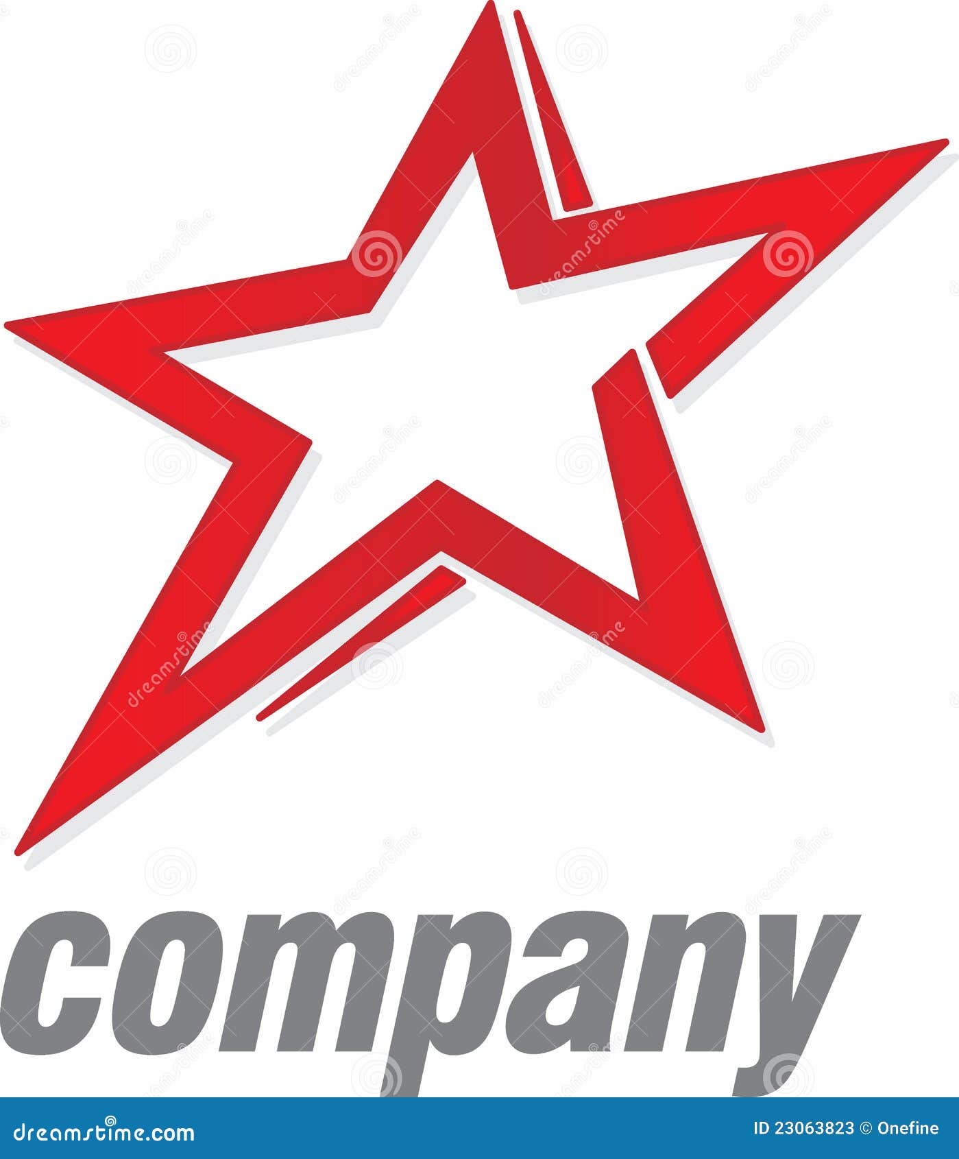 Logo Red Star Stock Photos Image 23063823