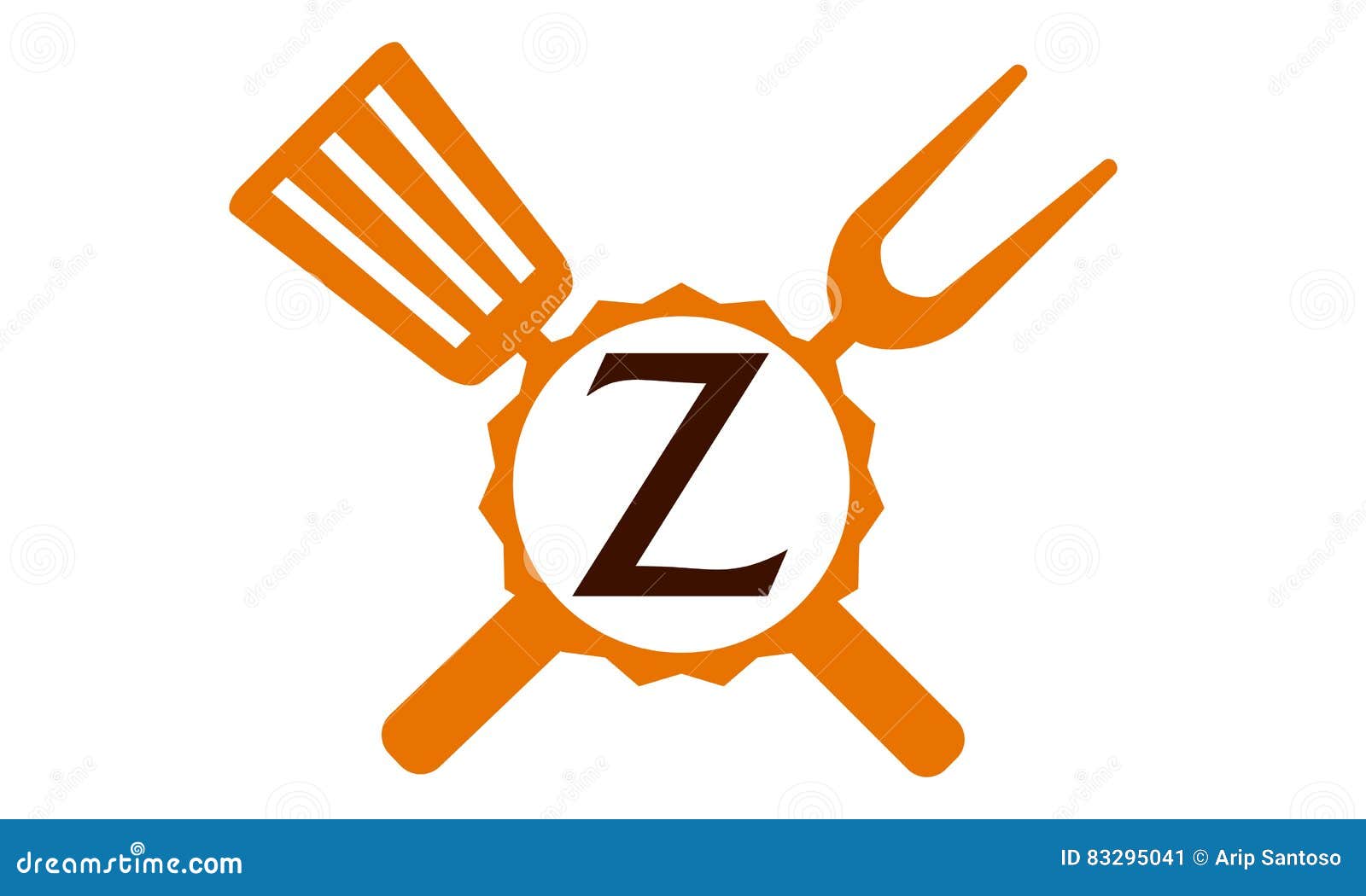 Logo Restaurant Letter Z stock vector. Illustration of fork 83295041