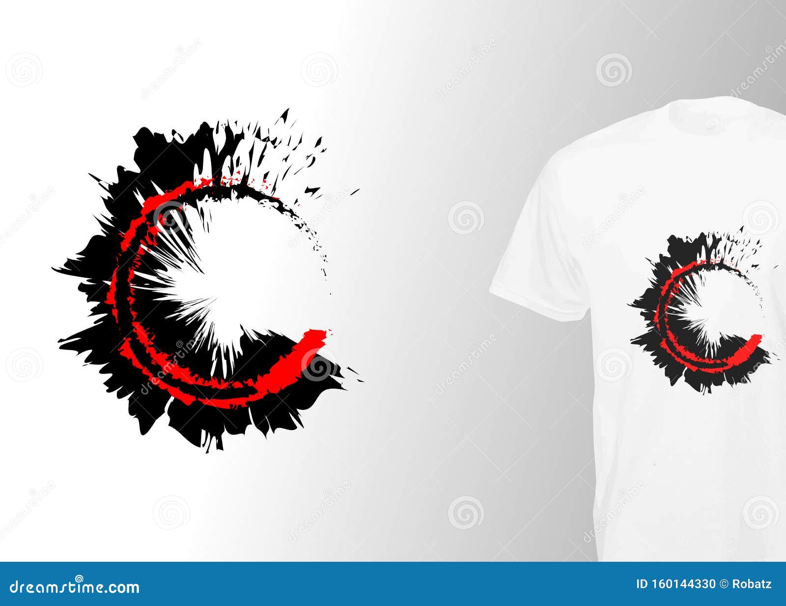 Logo Round Grunge Print. Stylish T-shirt and Apparel Modern Design ...