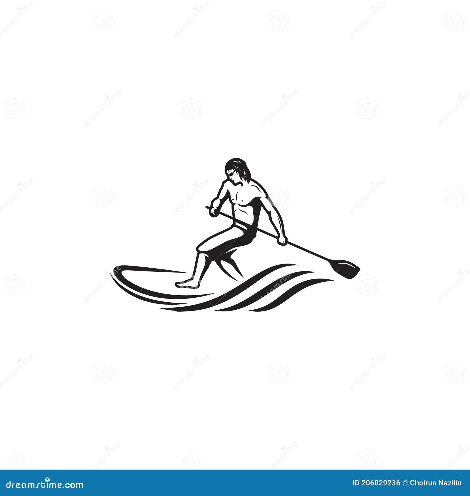 Logo of a Man Playing Surfing Stock Vector - Illustration of ocean ...