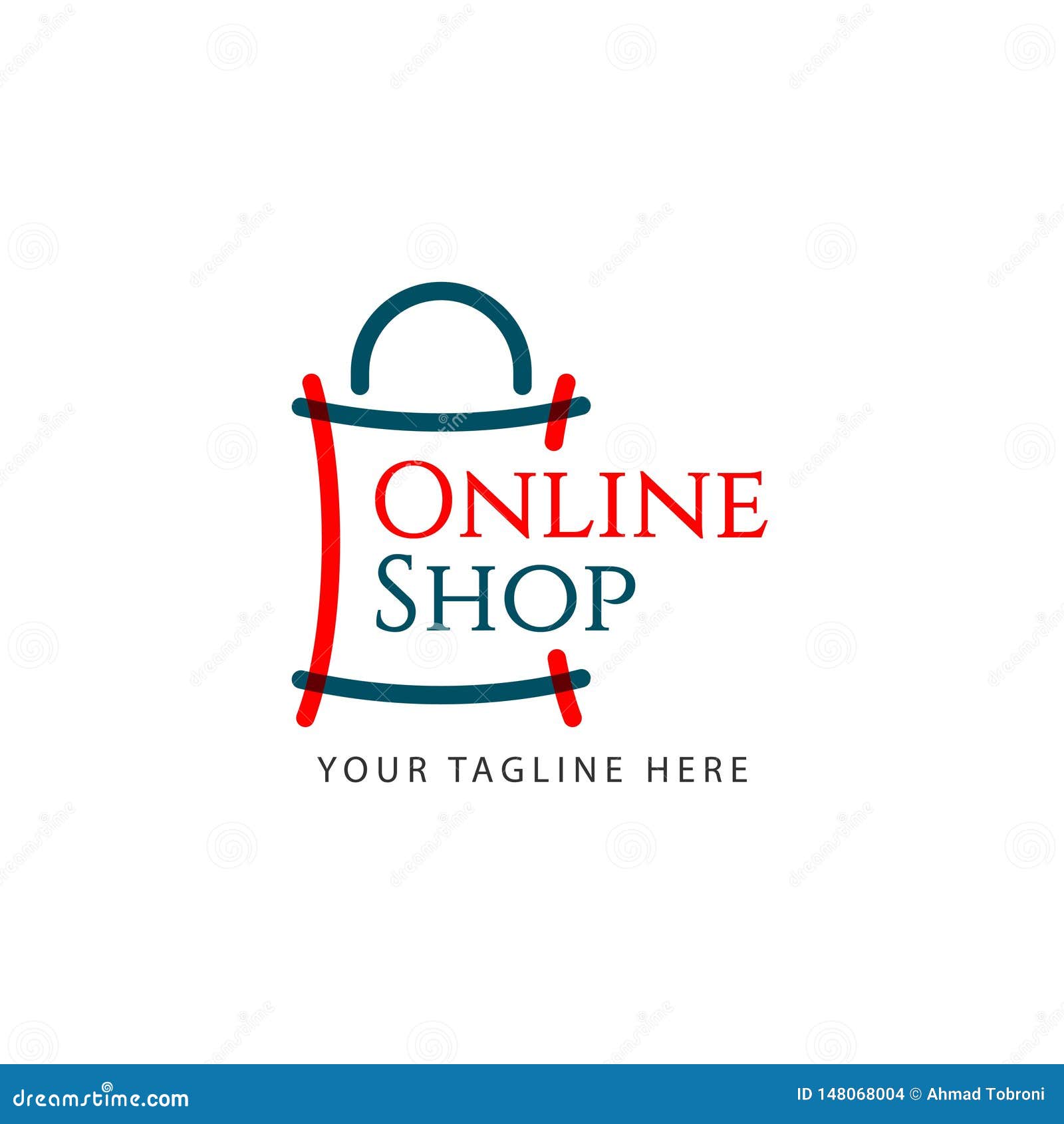 Online Shop Logo Vector Template Design Illustration Stock Vector ...