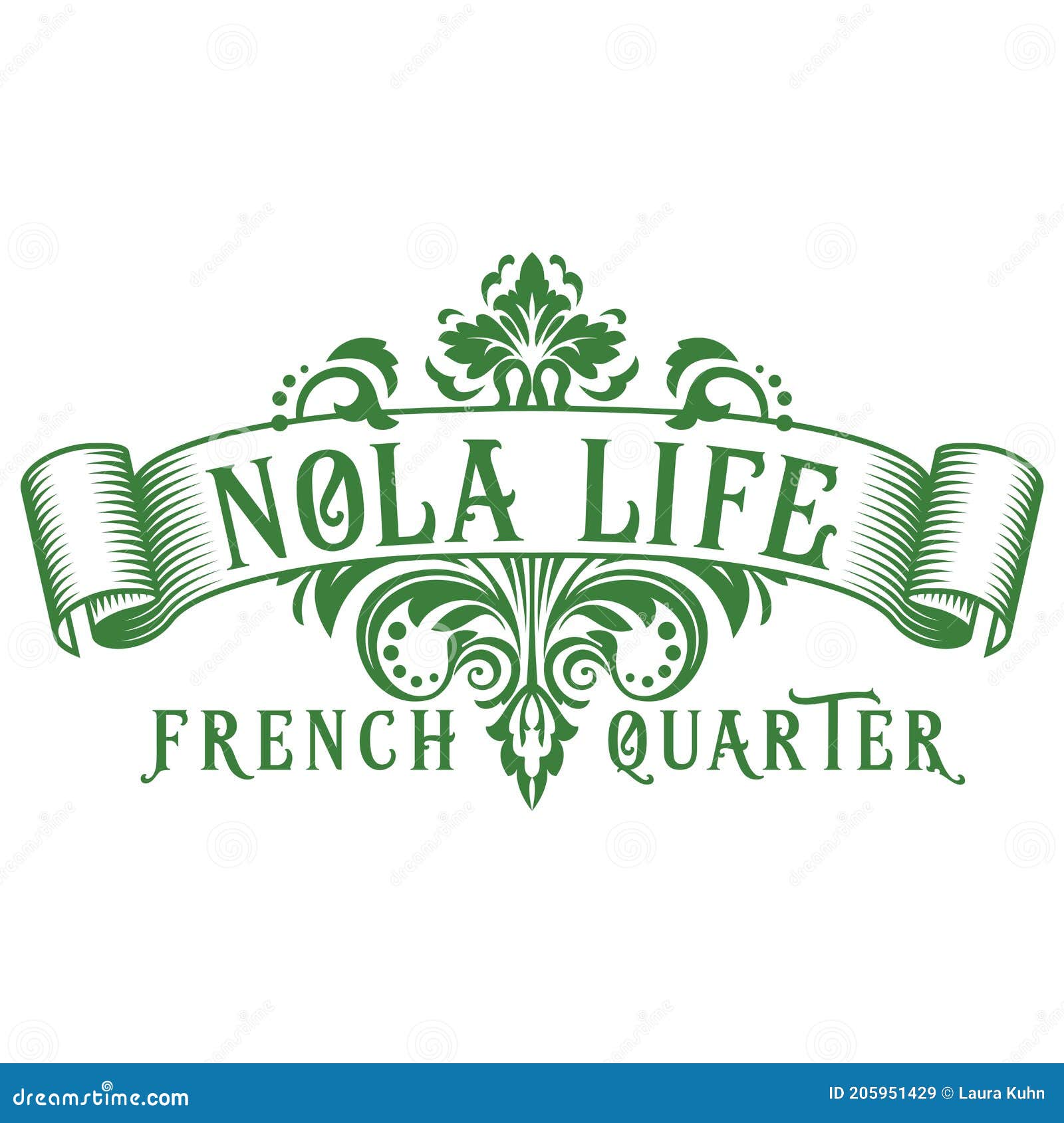 Logo Slogan Tagline New Orleans French Quarter Mardi Gras Southern ...