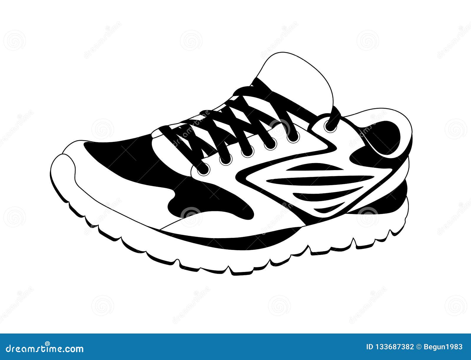 Logo Sneakers in the Vector. Stock Vector - Illustration of marathon ...