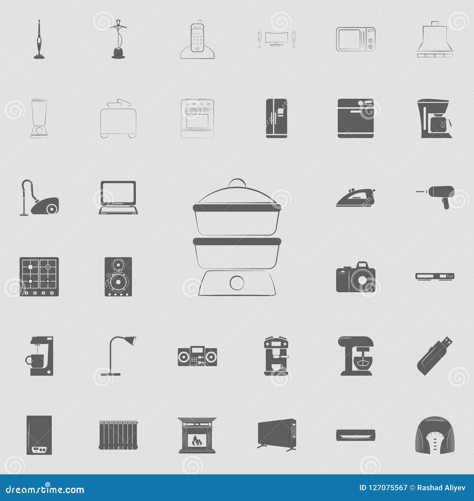 Logo Steamer Icon. Electro Icons Universal Set for  and Mobile Stock