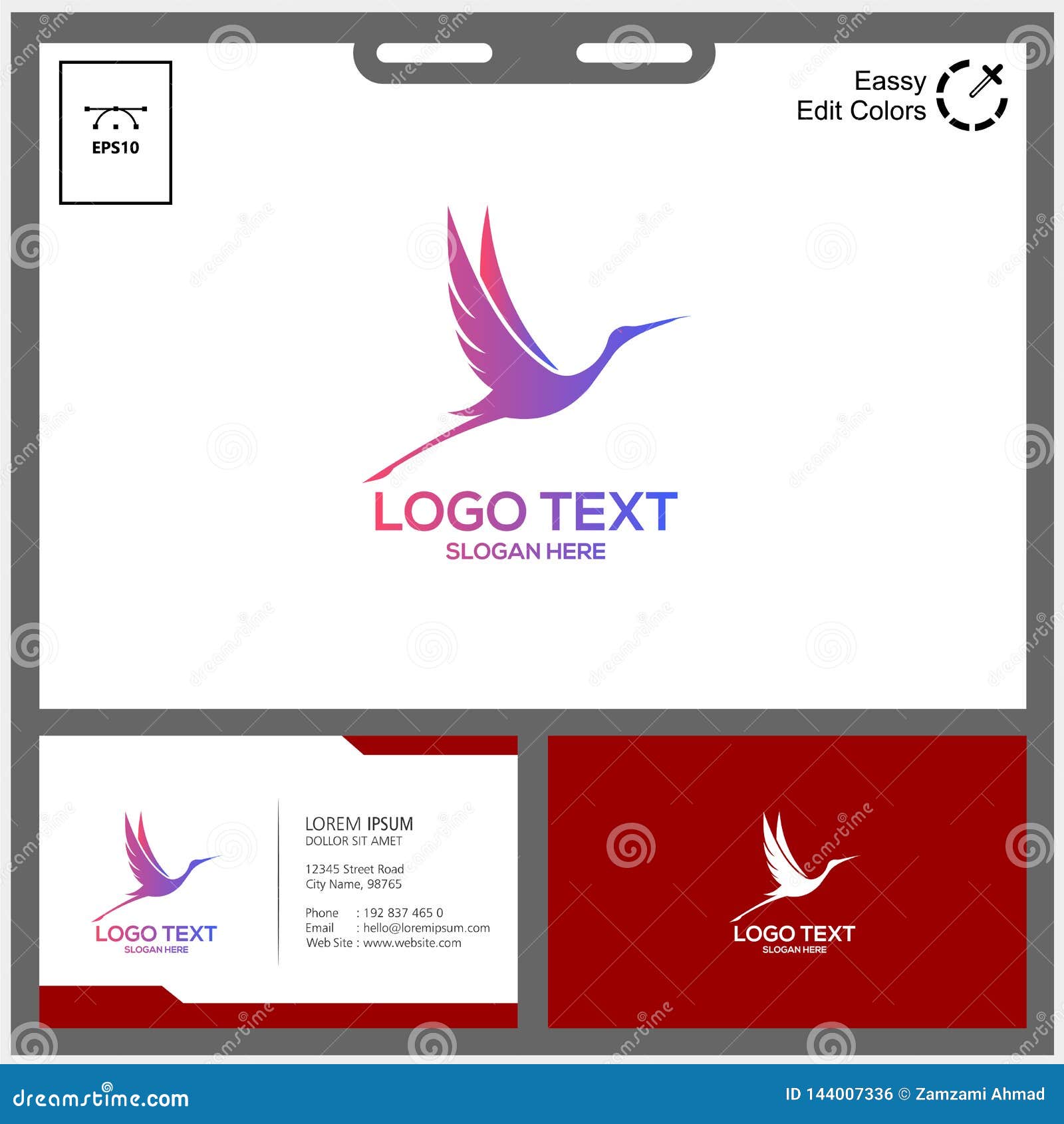 the minimalist logo  of stork bird