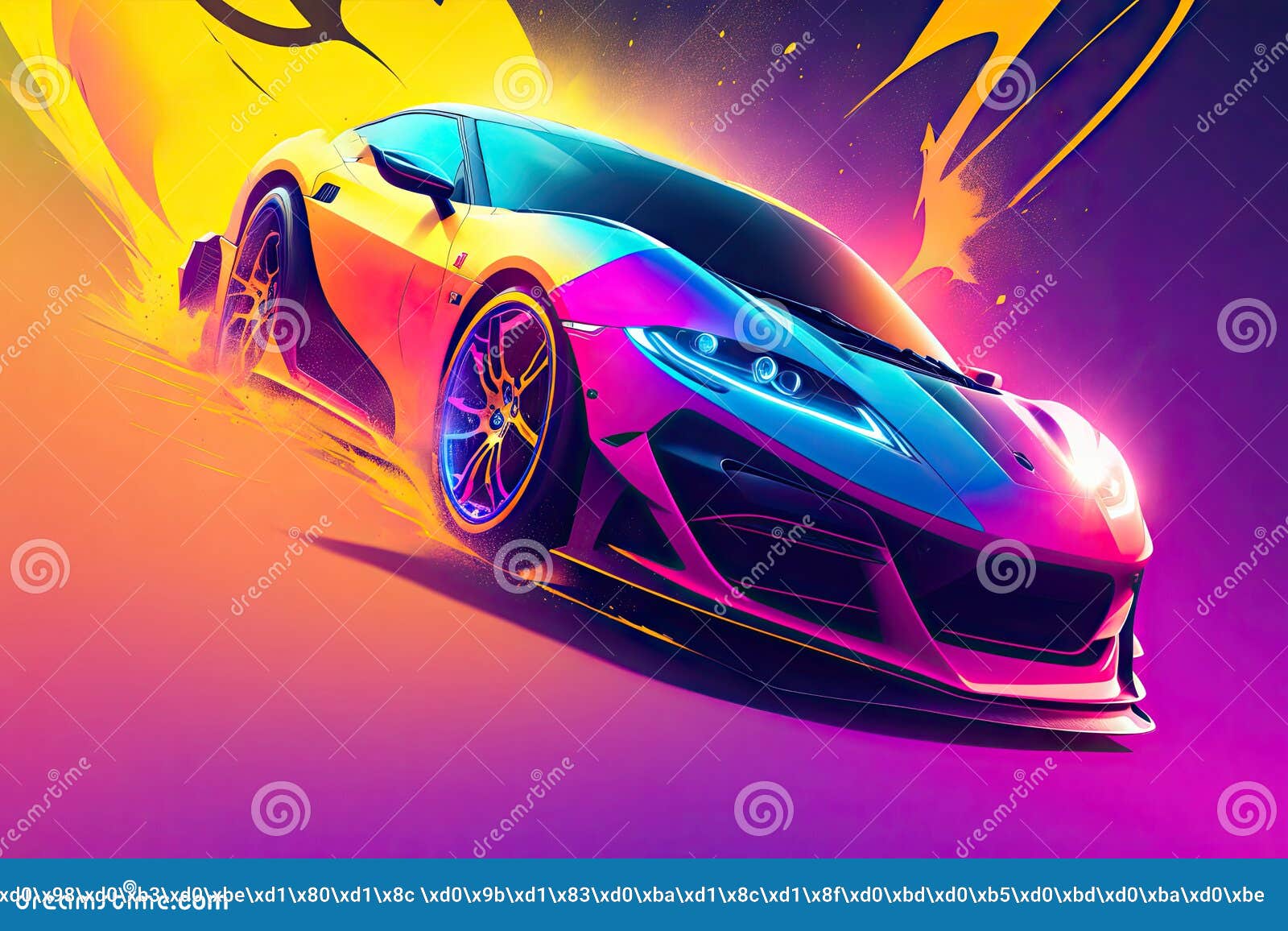 Logo Style Illustration Silhouette Sport Car. Ai Generative Stock Photo ...