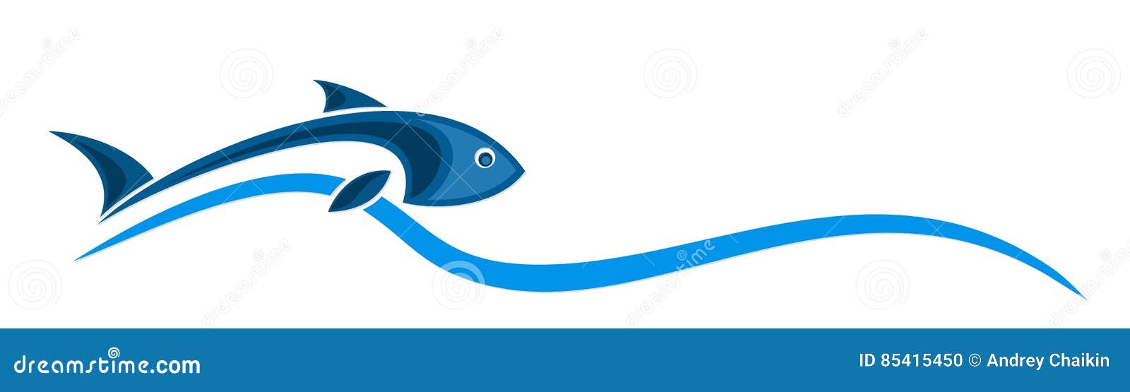 Download Logo stylized fish. stock vector. Illustration of wave ...