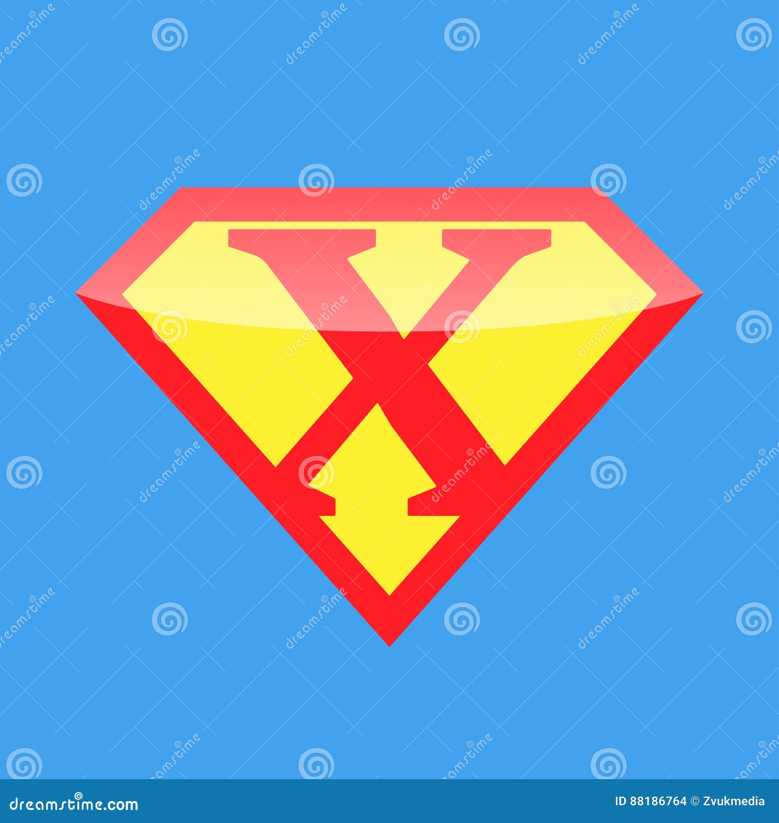 Logo Super Hero stock vector. Illustration of cool, flat - 88186764