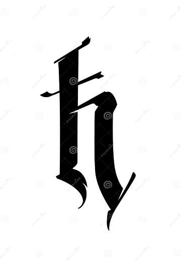 Logo, Symbol of the Letter H in the Gothic Style. Vector Logo. Image is ...