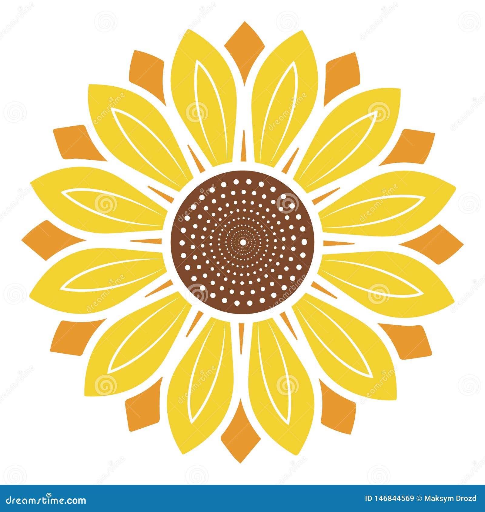 Download Logo And Symbol Of Sunflower Vector Illustration In Flat ...