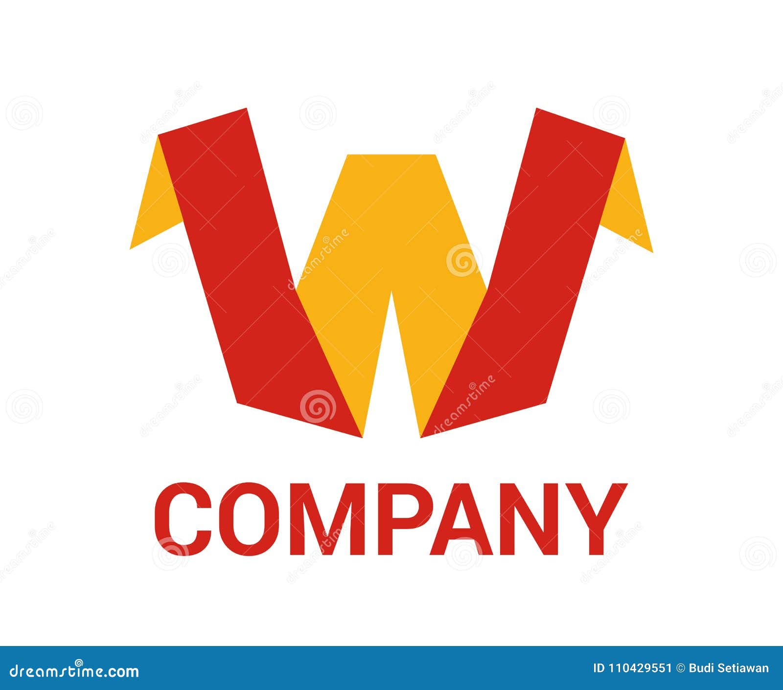 Letter w company logo Royalty Free Vector Image