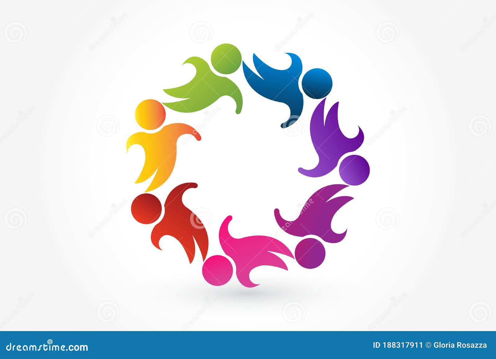 Logo Teamwork Children Around Vector Stock Vector - Illustration of ...