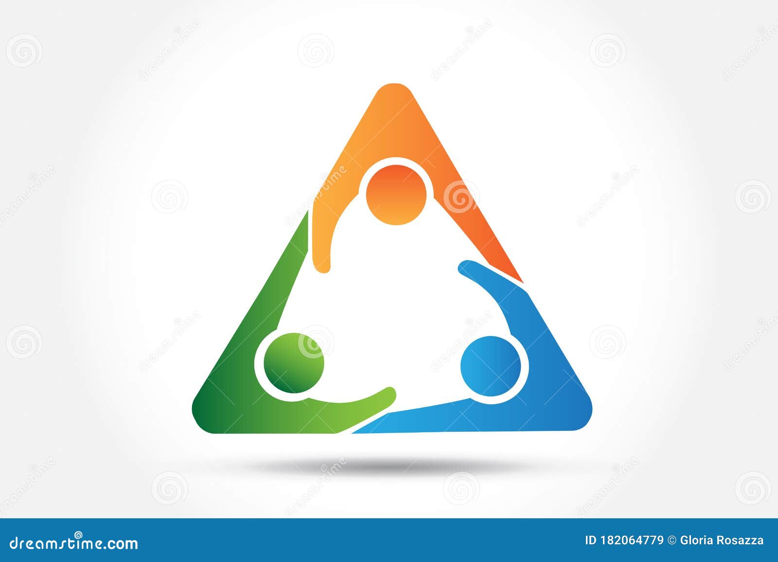 Logo Teamwork Unity Trial People Stock Vector Illustration Of Company Emblem 182064779