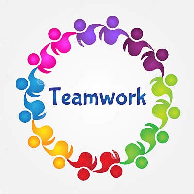 Logo Teamwork Unity Business Hugging People Vector Design Stock Vector ...