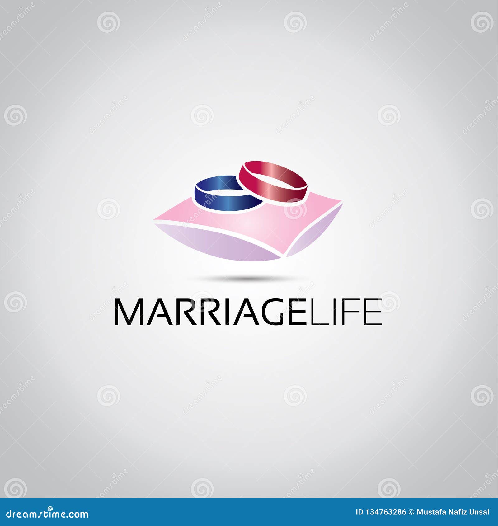 Two Rings Marriage Logo stock illustration. Illustration of decoration