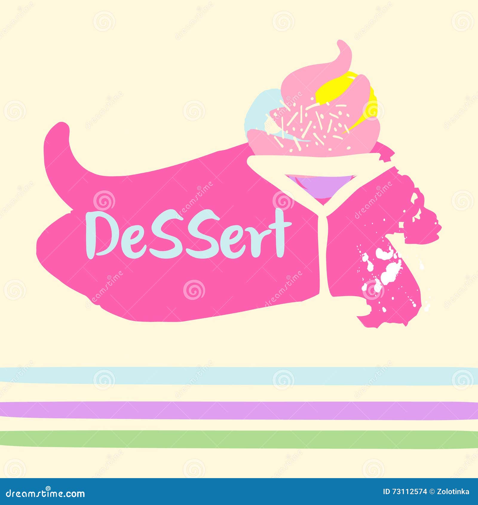 Logo Template For Desserts Shop. Illustration Stock Vector - Image