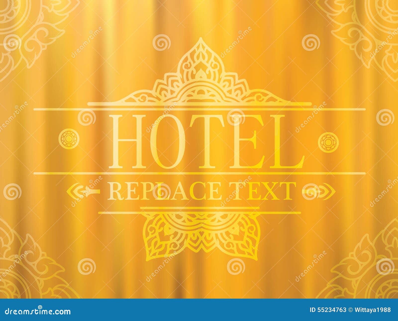 Logo Template Flourishes Graphic Thai Design Hotel,Restaurant T Stock  Vector - Illustration of culture, celebration: 55234763