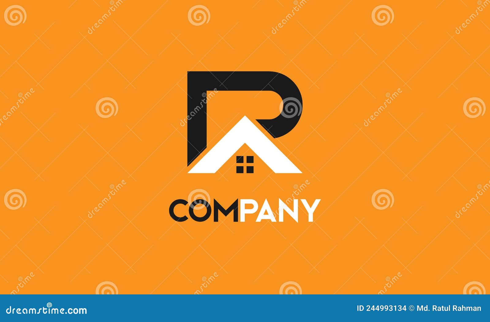 r a letter house prperty construction tower triangle logo png  template