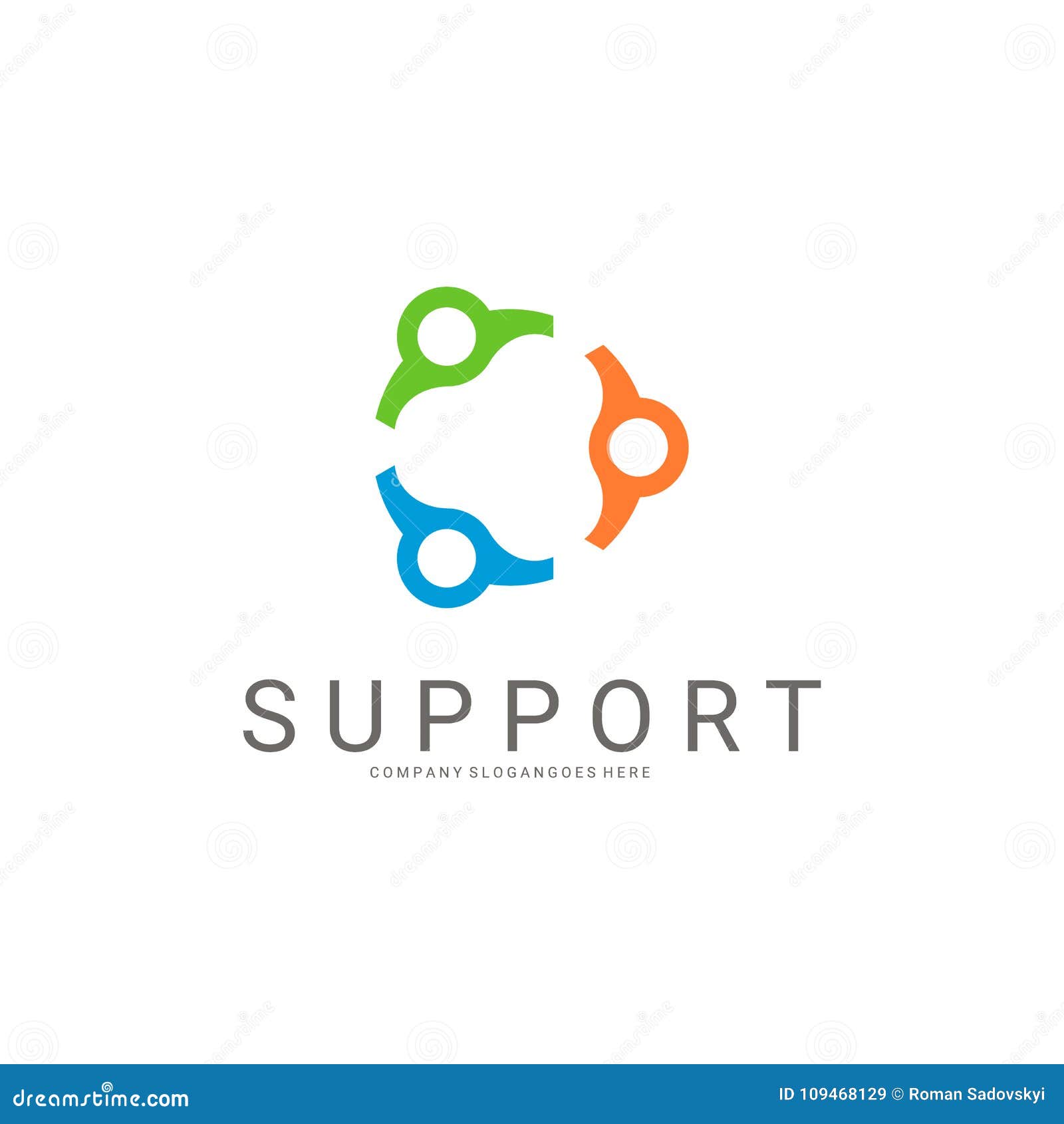 Support Logo. Network, Internet Tech Concept Illustration. Stock Vector ...