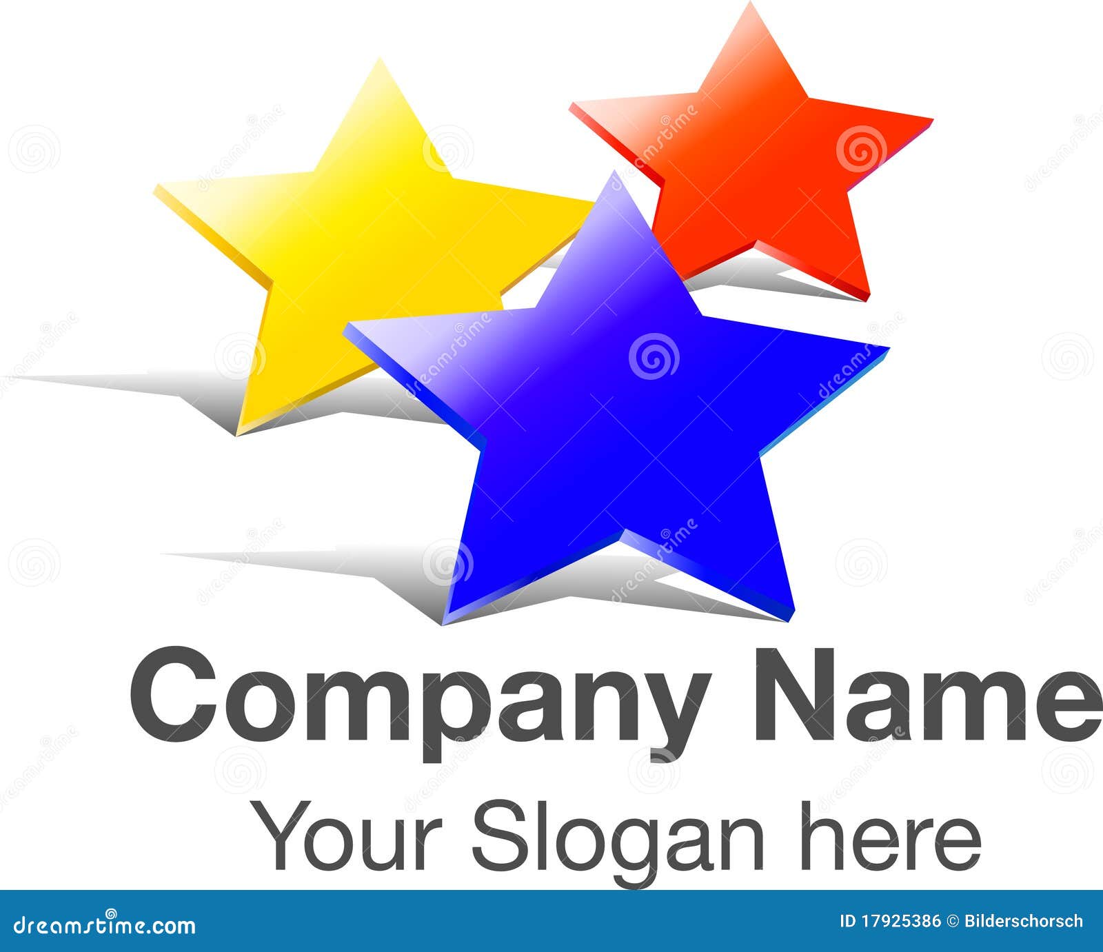 Logo Three Stars Royalty Free Stock Image - Image: 17925386