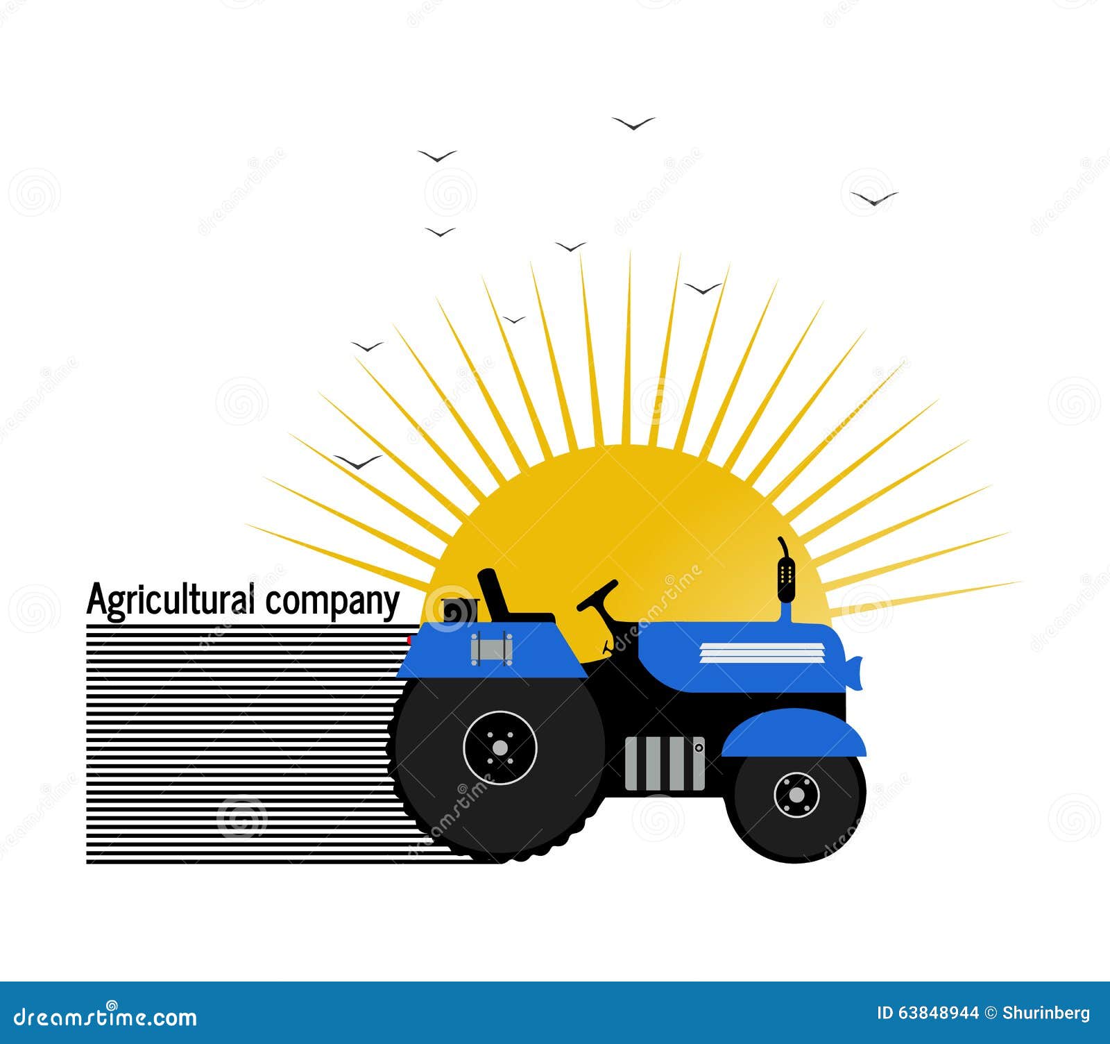 Logo Tractor,agricultural Company Stock Illustration Illustration of
