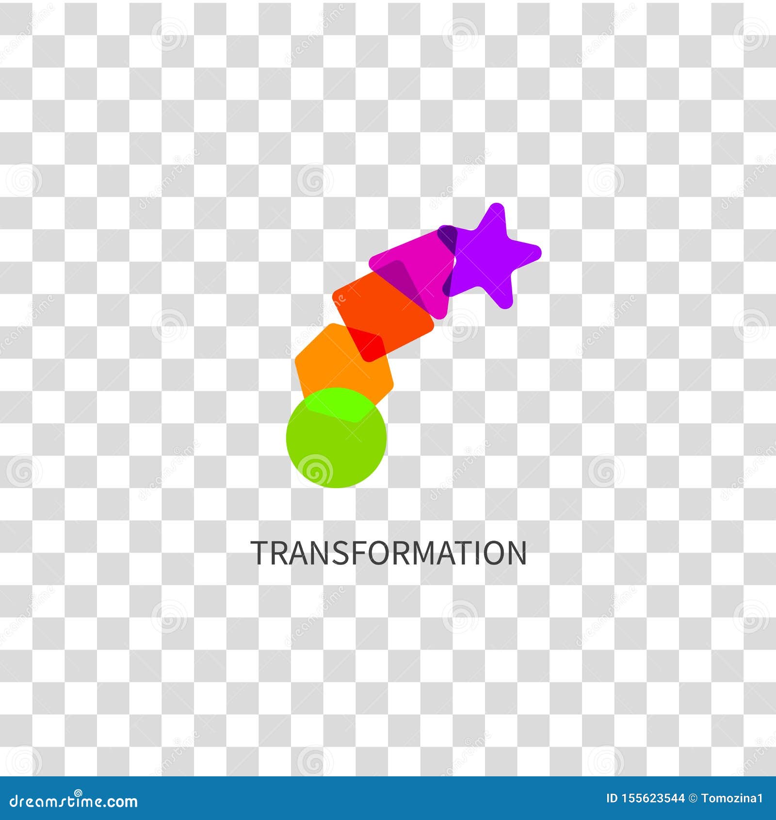 logo transform, icon change