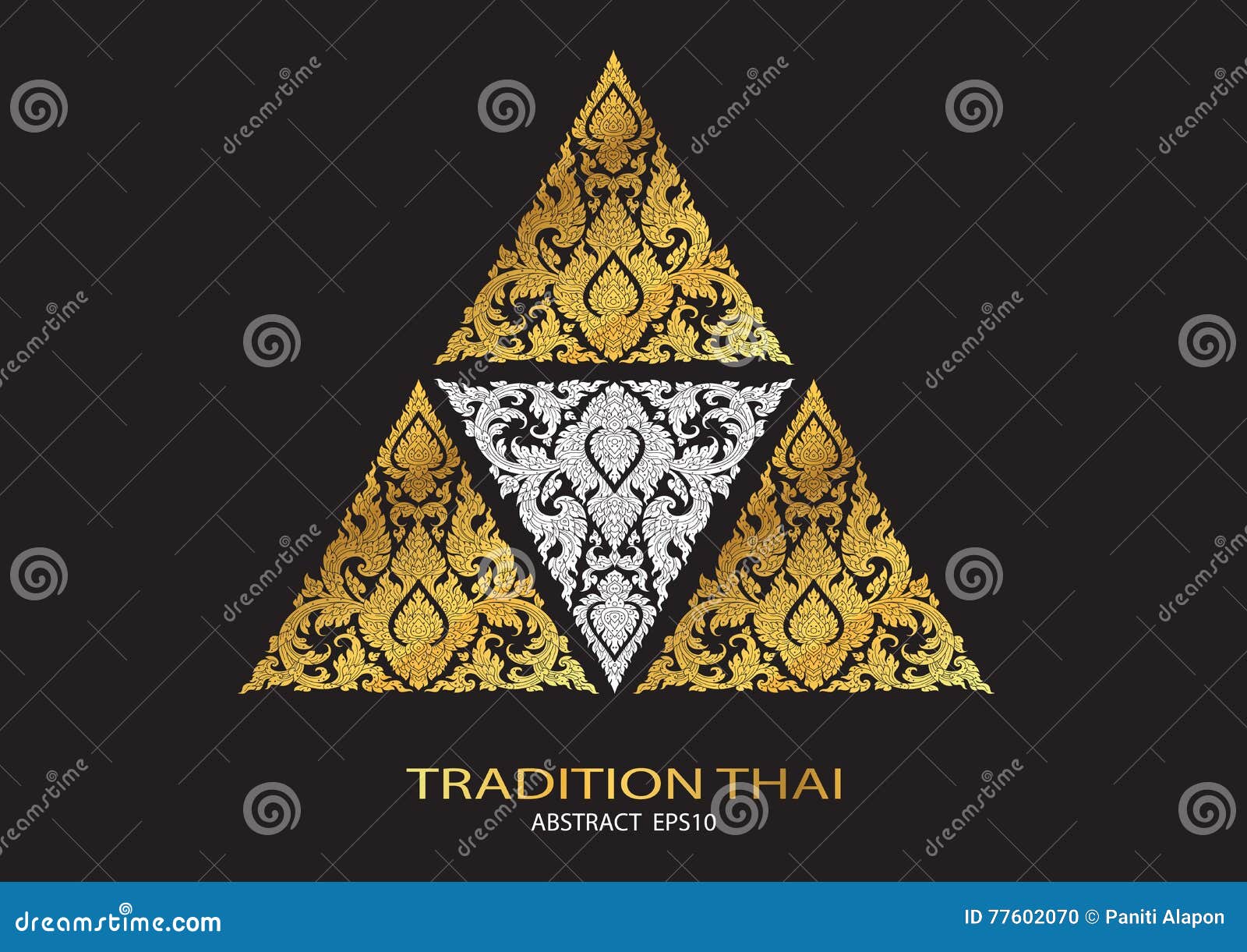 logo triangle  abstract line thai tradition pattern background