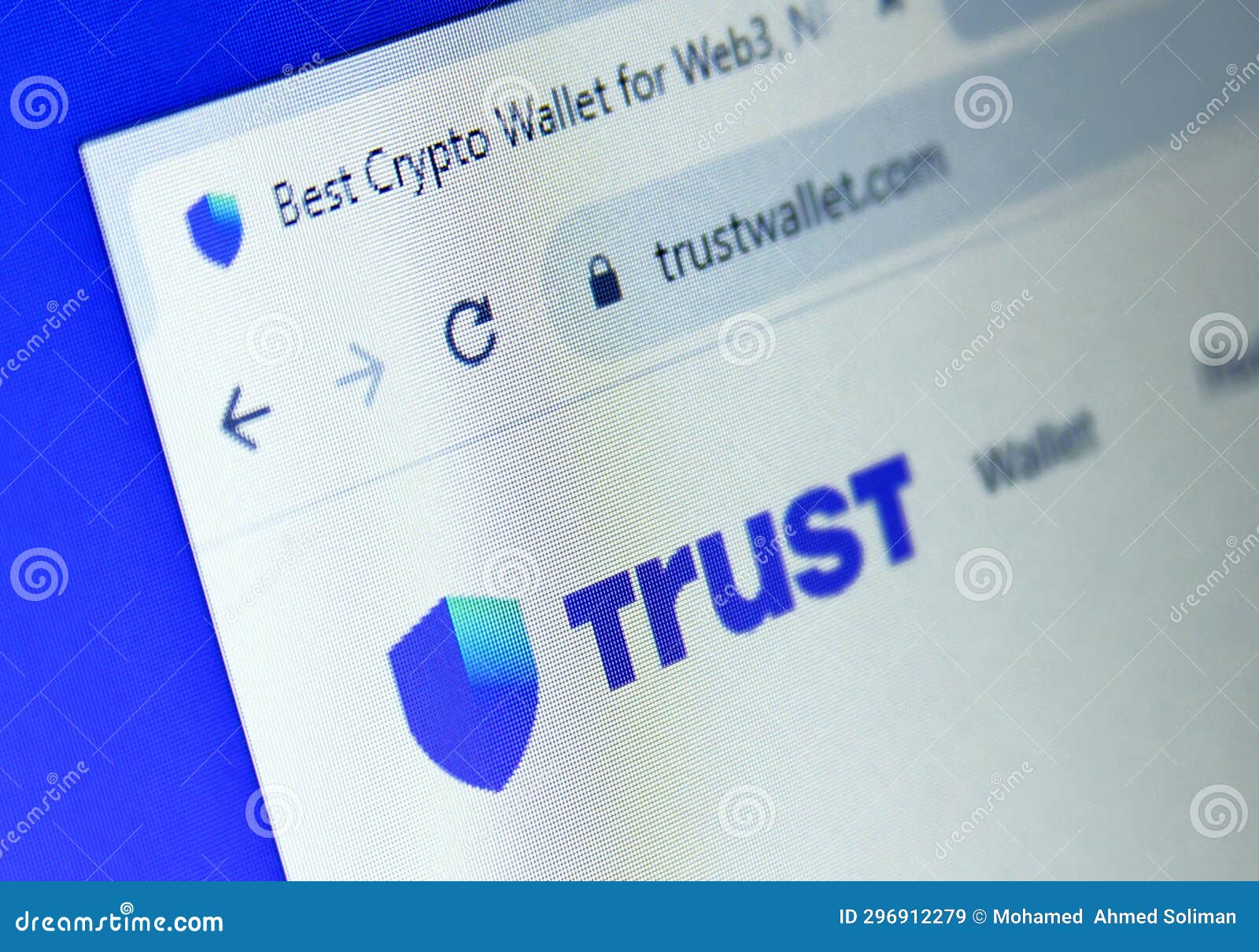 Trust Wallet logo editorial stock image. Image of emblem - 296912279