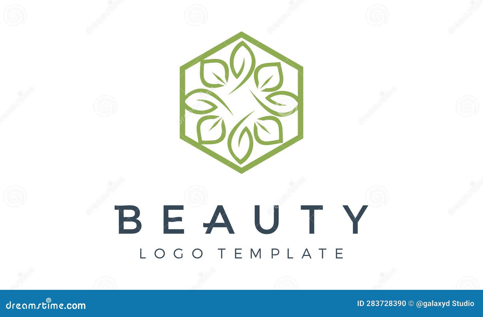 Simple Beauty Leaf Flower Cosmetic Nutrition Logo Luxury Natural Floral