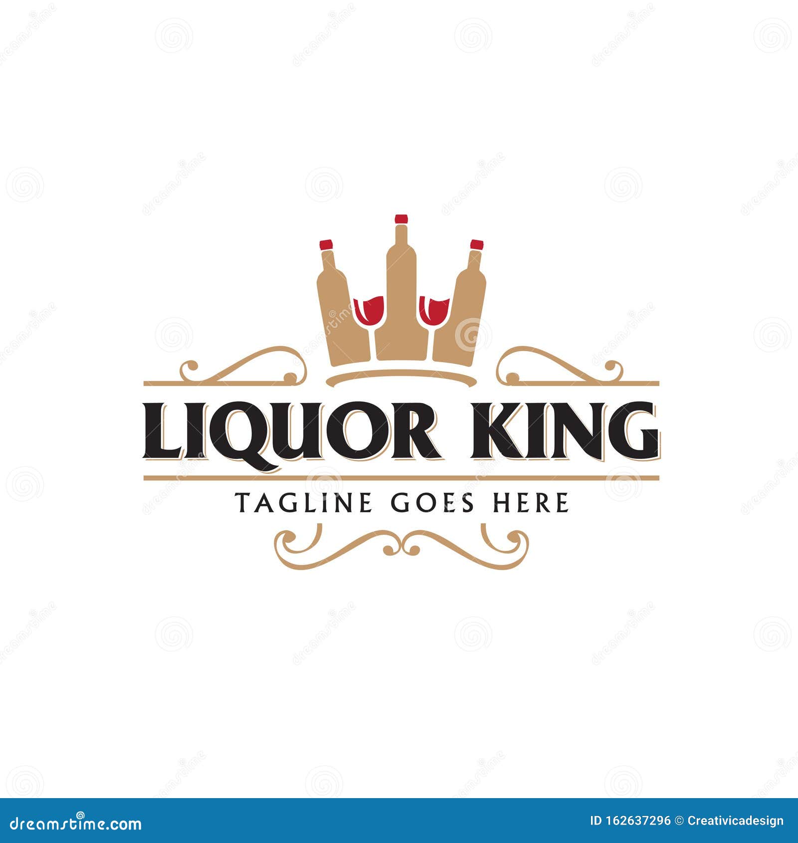 Logo vectoriel Liquor King illustration de vecteur. Illustration du