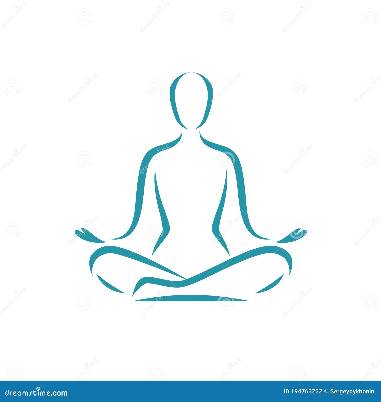Logo Yoga. Símbolo De Meditação Spa Beleza Ilustração do Vetor - Ilustração  de emblema, espiritual: 194763232