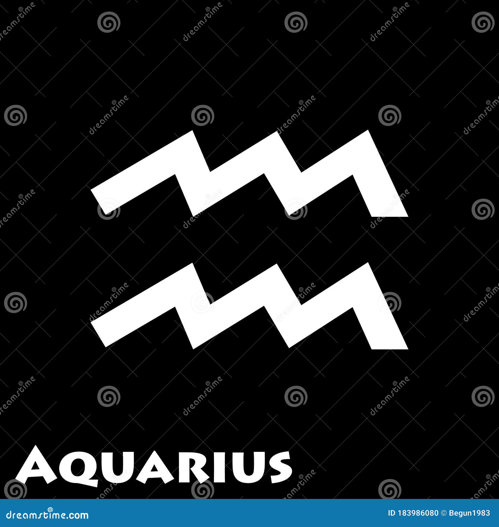 Logo of the Zodiac Sign Aquarius in a Vector Stock Vector ...