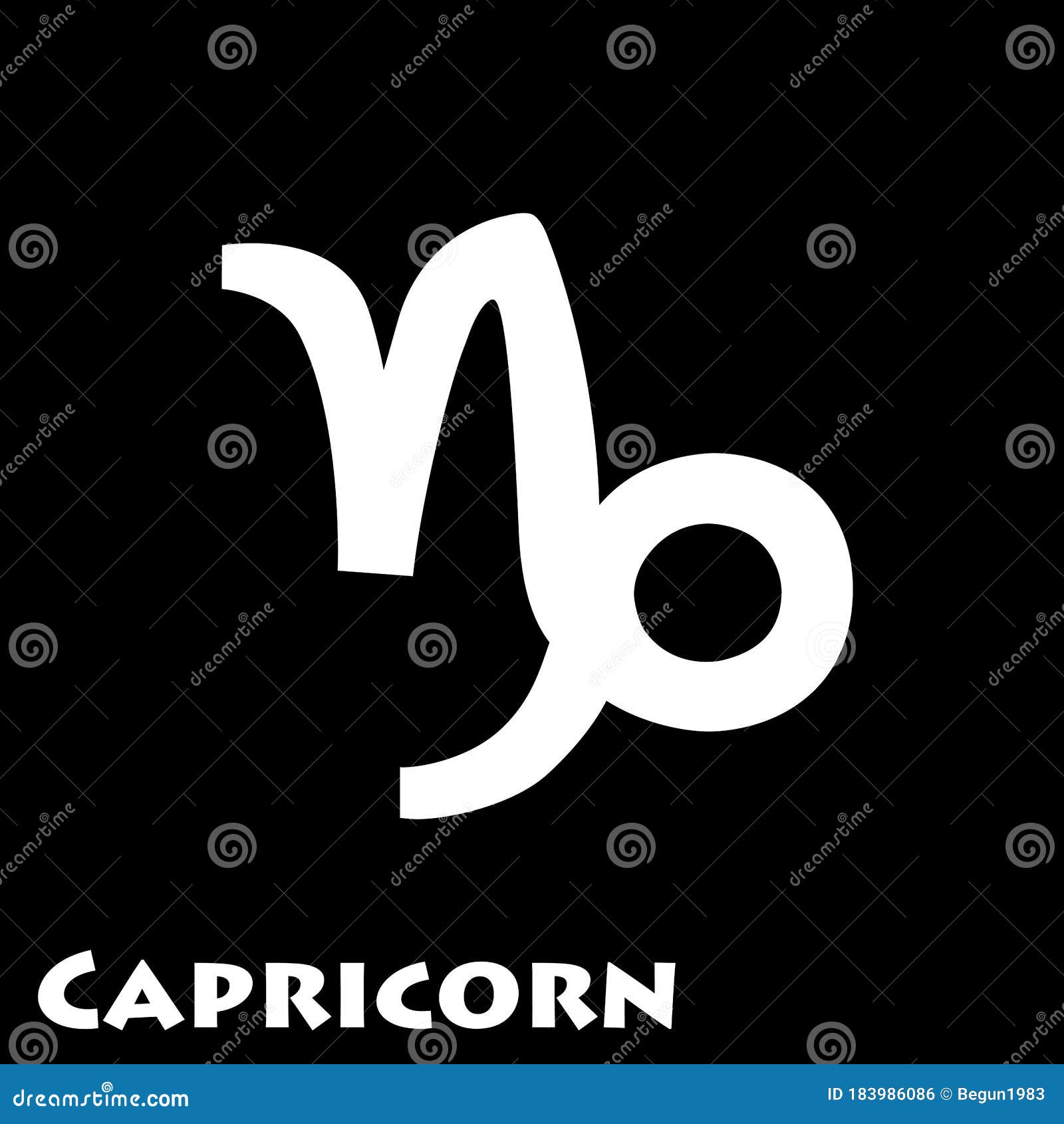 Logo of the Zodiac Sign Capricorn in a Vector Stock Vector ...