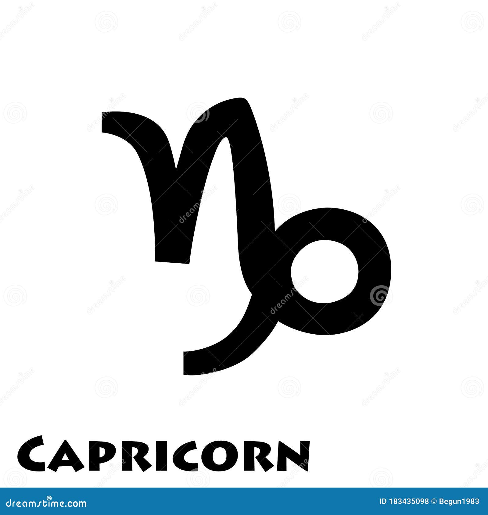 Logo of the Zodiac Sign Capricorn in a Vector. Stock Vector ...