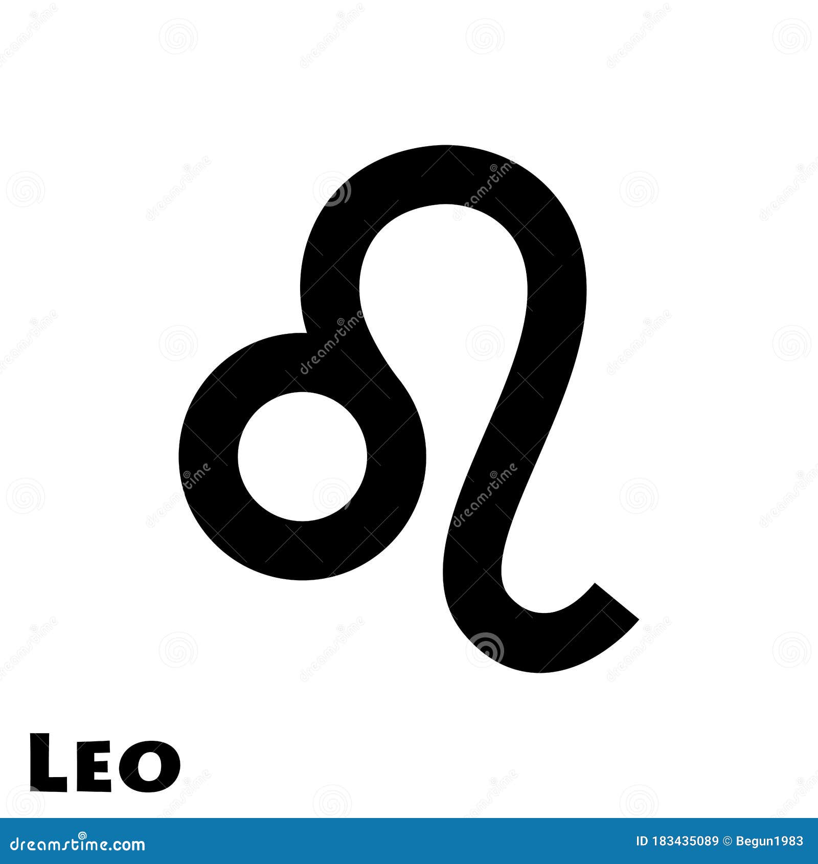 Logo of the Zodiac Sign Leo in a Vector. Stock Vector - Illustration of