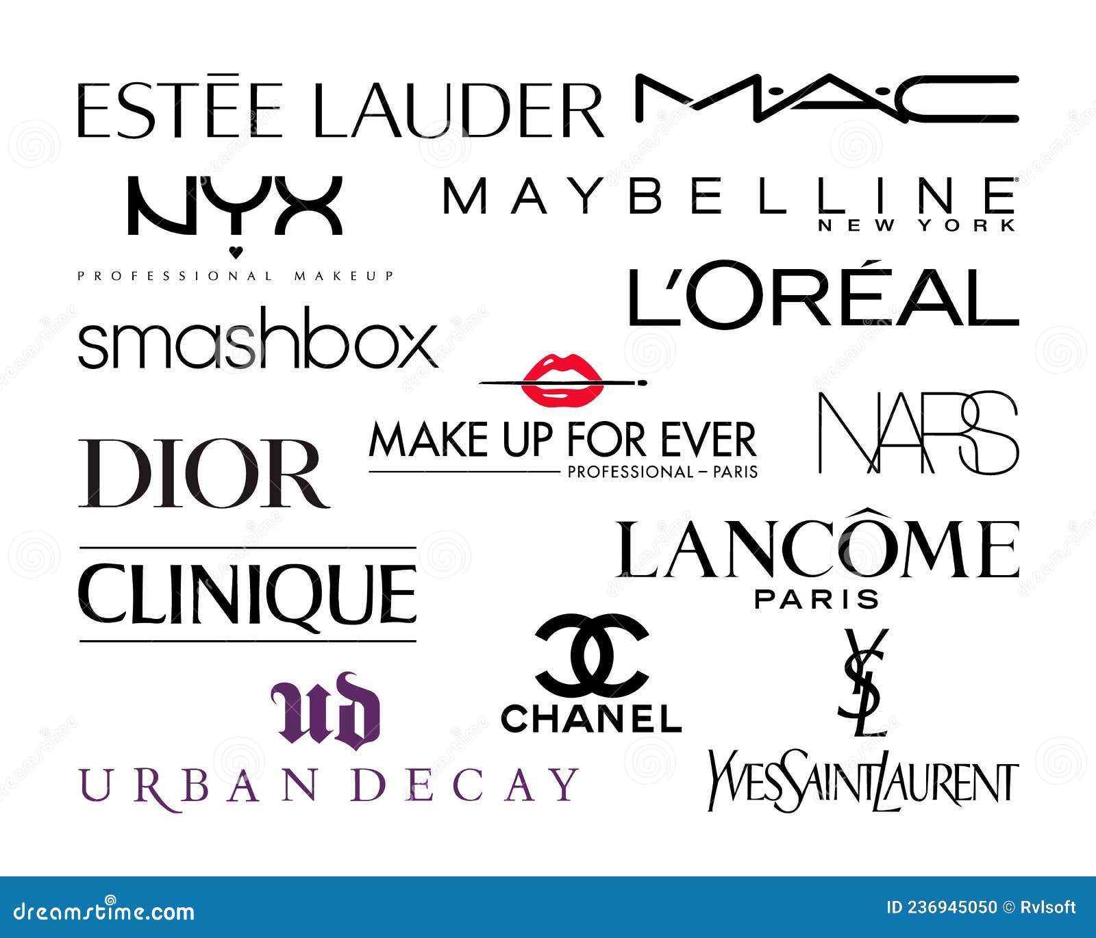 Logos Collection of the Biggest World Fashion and Cosmetics Companies ...