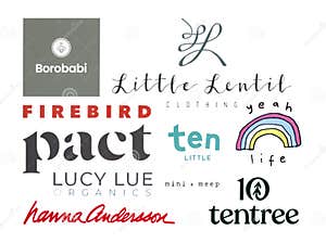 Logos Set Of The Sustainable Kids Clothing Brands In 2022 Such As 