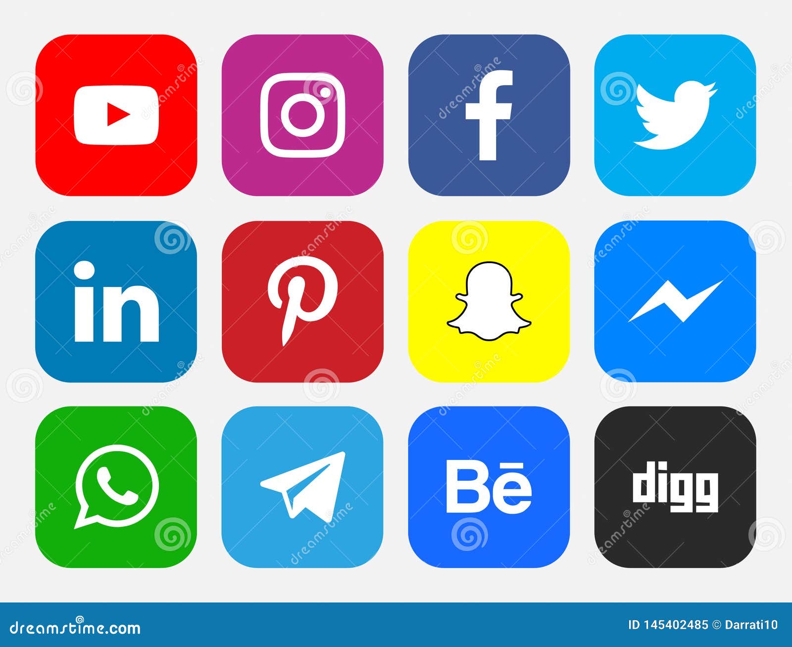 Logos of Social Networking Sites Editorial Image - Illustration of