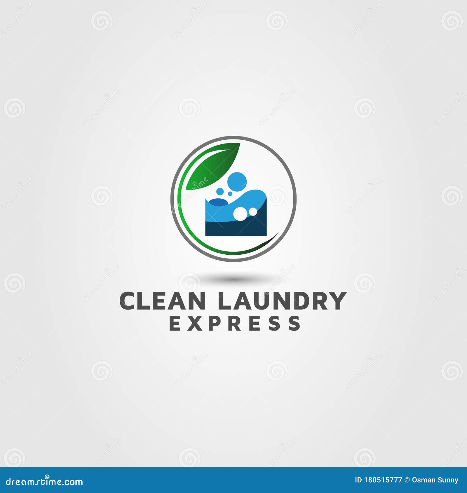 Laundry Express Dry Cleaners Logo Design Stock Vector Illustration of
