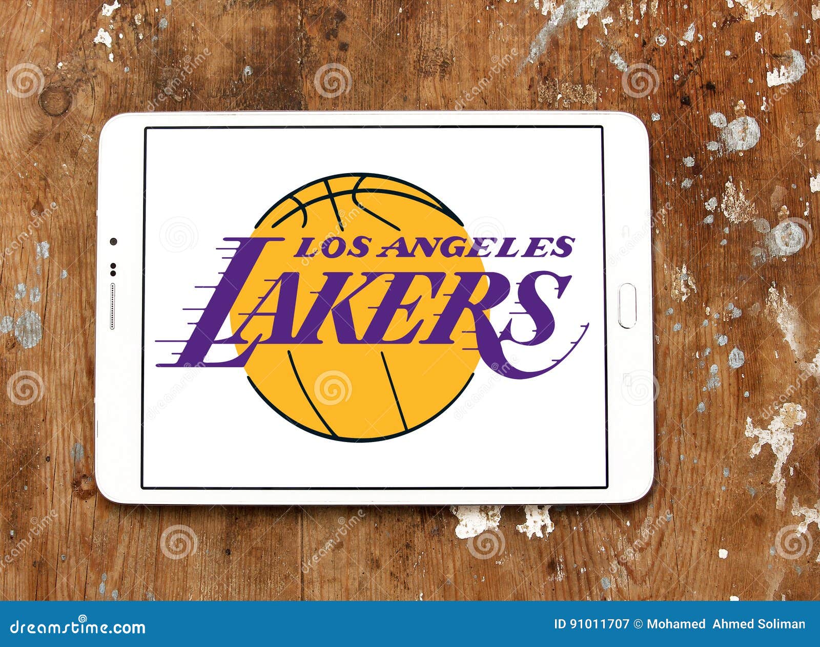 Logotipo Americano Del Equipo De Baloncesto De Los Ángeles Lakers  Fotografía editorial - Imagen de famoso, medio: 91011707