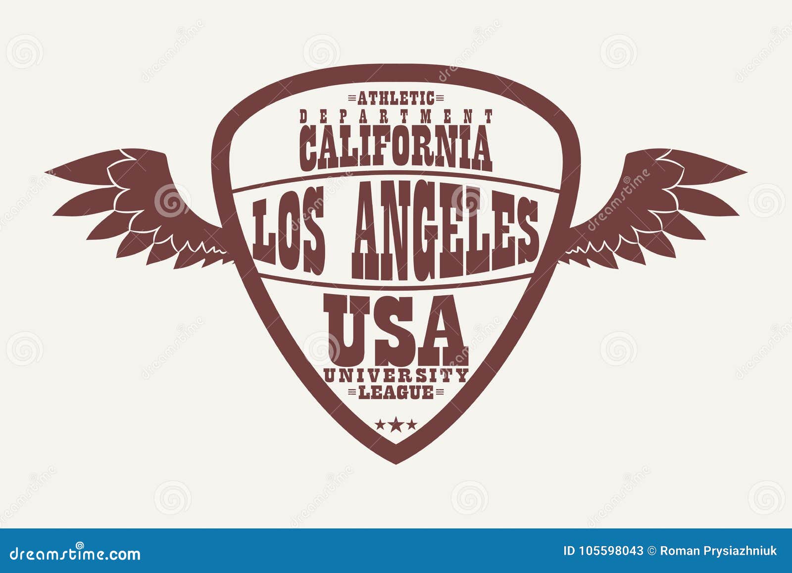 Logotipo Atlético Do Fato De Los Angeles, Califórnia Com Asas Esportes  Ilustração do Vetor - Ilustração de tenda, protetor: 105598043