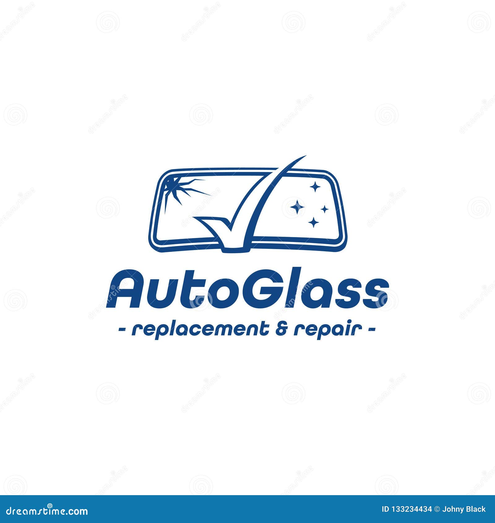 Logotipo Auto Glass Company Vector Y Ejemplo Ilustración del Vector