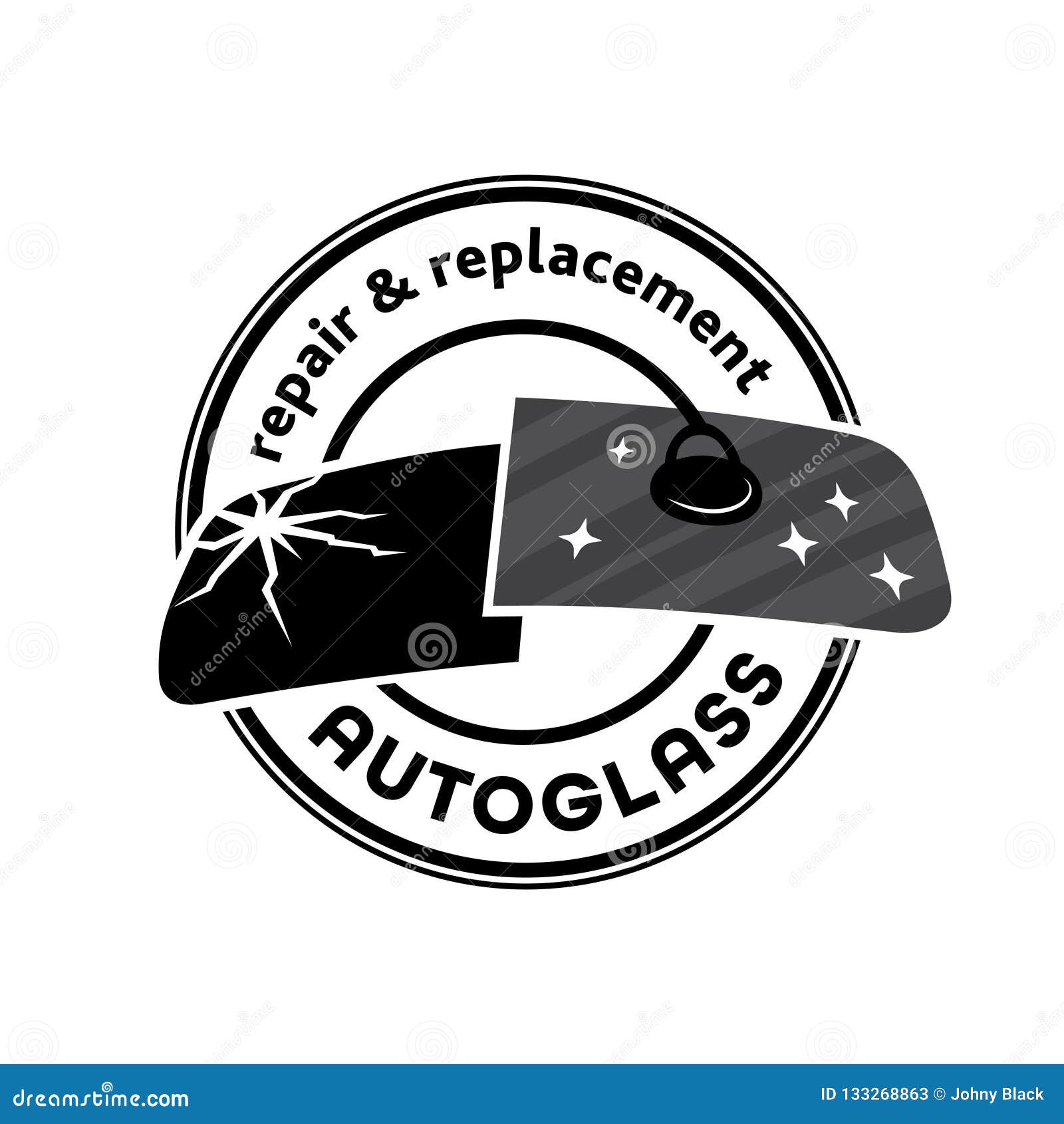 Logotipo Auto Glass Company Vector Y Ejemplo Ilustración del Vector
