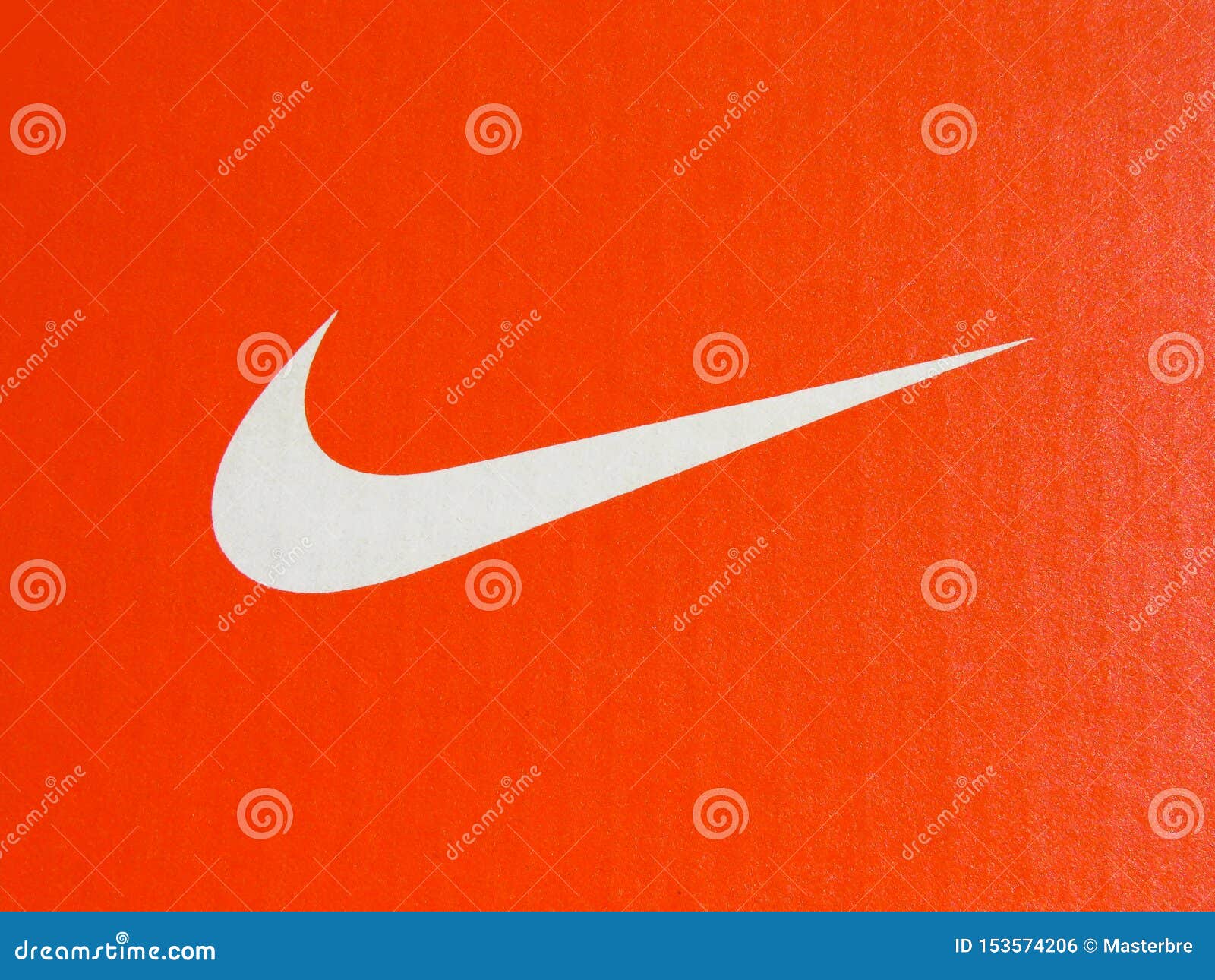 Logotipo Blanco De Nike En Caja Anaranjada De Las Zapatillas De Deporte De La Foto editorial - de zapatillas, superficie: 153574206