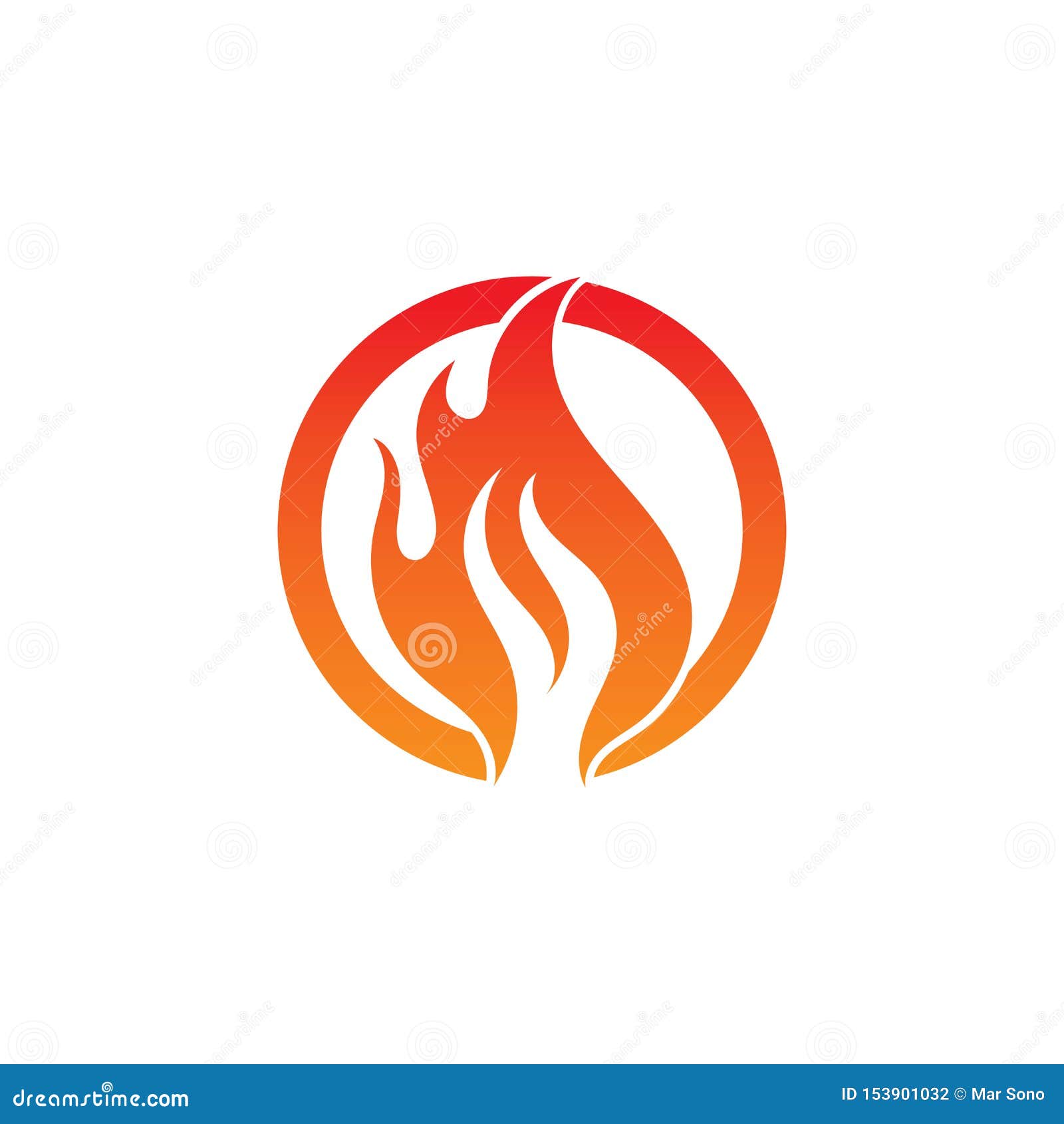 ícone de fogo. logotipo da chama. ilustração de desenho vetorial