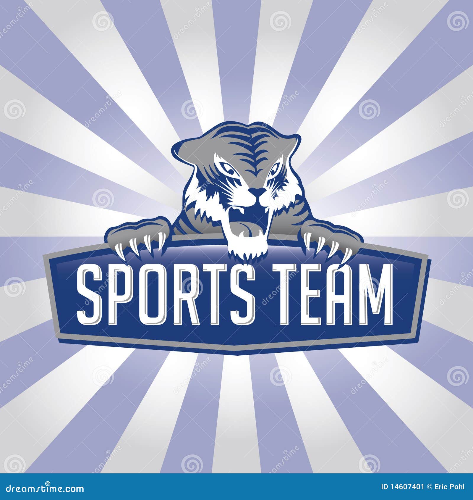 Logotipo Da Equipe De Esportes Do Tigre Ilustra O Do Vetor