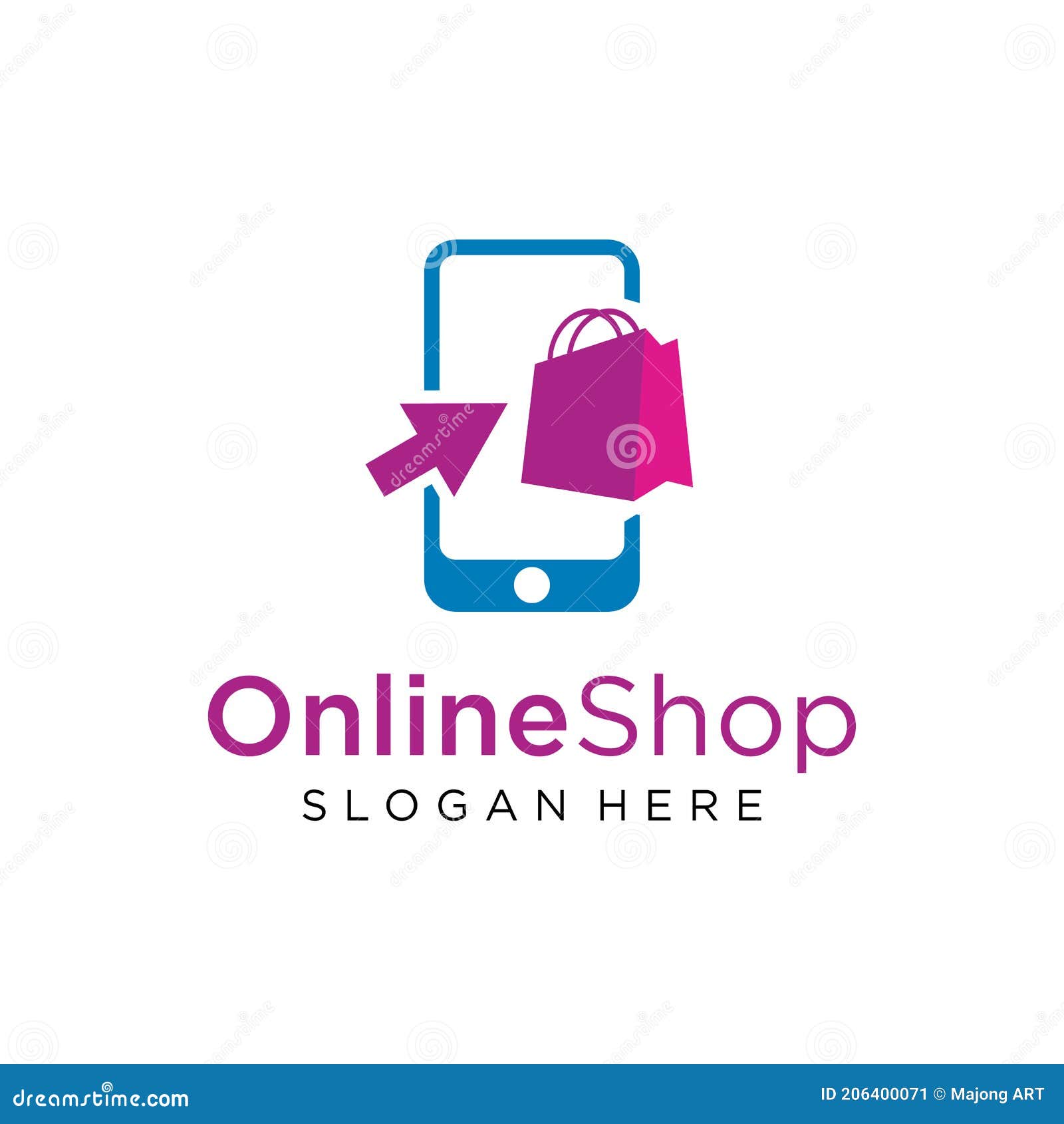 Logotipo Da Loja Online Design Shopping Store Logo Logo Ilustração