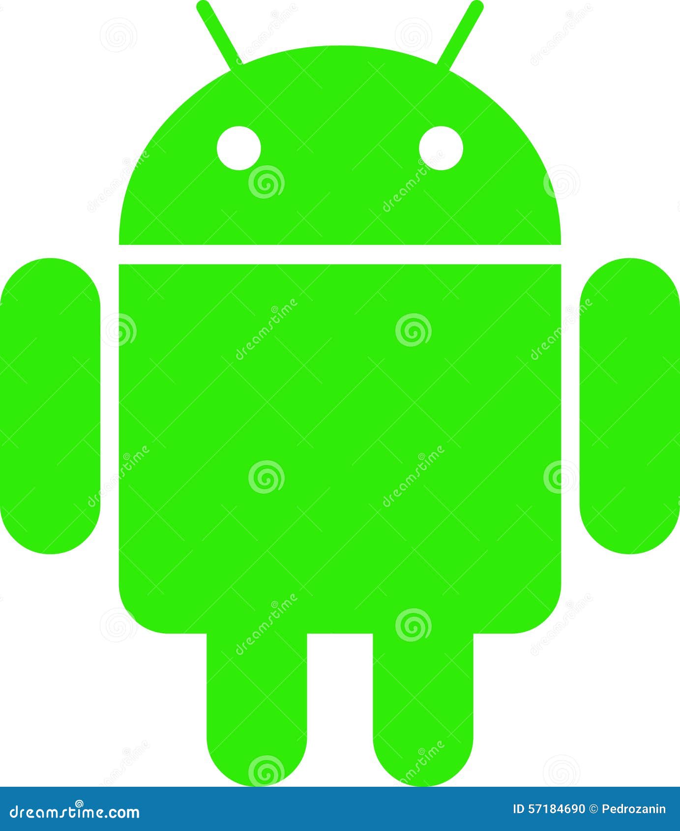 Logotipo de Android imagen editorial. Ilustración de disponible - 57184690